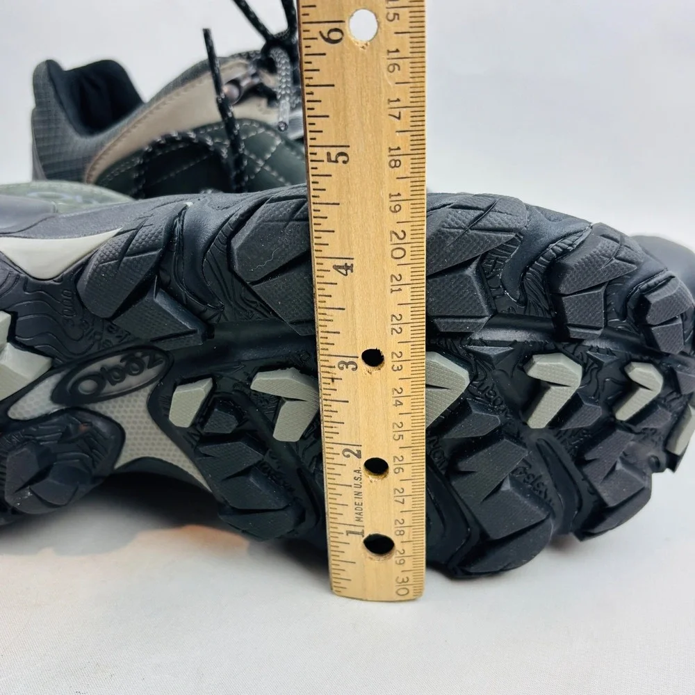 Oboz Bridger‎ Low Hiking Boot Mens 11.5 Dark Shadow Waterproof Trail Shoes 22701